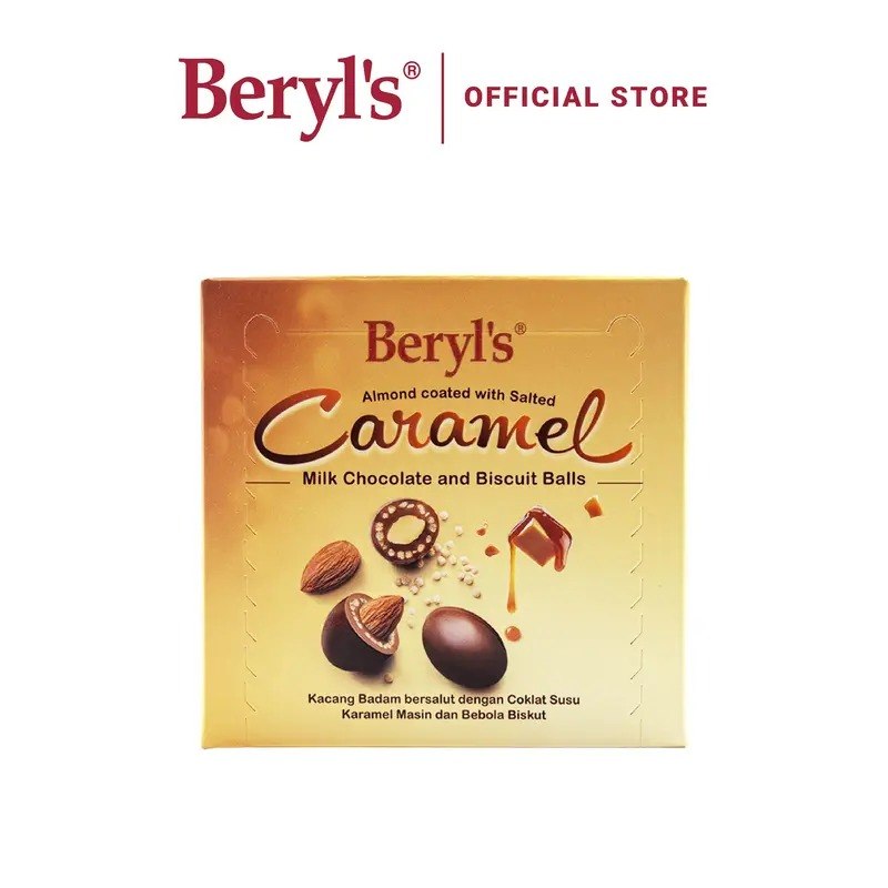 Beryl's Almond Coated With Salted Caramel Milk Chocolate & Biscuit Balls 60g